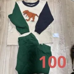 キルトパジャマ　ユニクロ　100 恐竜　アニア