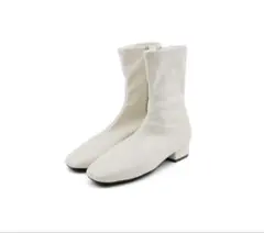 Vivian ストレッチショートブーツ 白LL 24.5-25cm 美脚