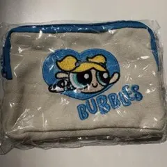 THE POWERPUFF GIRLS チャーム付き 刺繍ポーチ BUBBLES