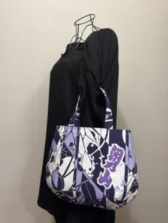大相撲　朝乃山　高砂部屋　相撲　浴衣　反物　和柄　粗布　まあるいトートバッグ　紫