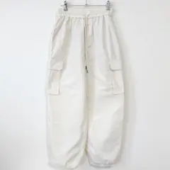 GU　カーゴプルオンパンツ　白　S