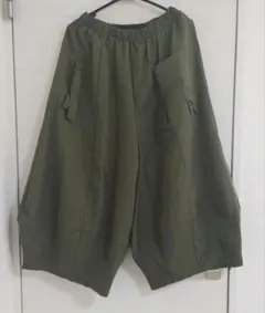 TRUBE バルーンワイドガウチョ　パンツ　サイズ　フリー　カーキのサムネイル