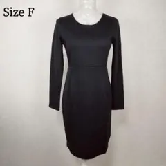 BLACK BY MOUSSY ジャガード パターン ワンピース 黒 日本製のサムネイル