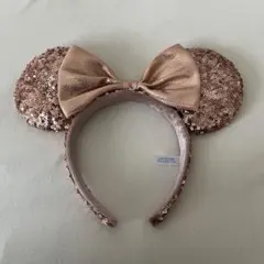 ディズニー　カチューシャ　ピンク　ミニー　キラキラ　スパンコール