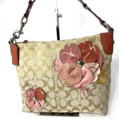 美品】COACH コーチマザーズバッグ花柄 フラワー トートバッグ2way