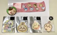【公式】うさぎのステッカー４種類とちいかわハートのラバーマスコットセットです。