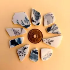 シー陶器2098 ☆モノトーン☆　アート　金継ぎ