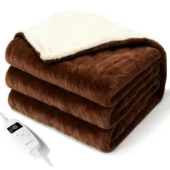 防寒 電気毛布　防寒敷き毛布　ブランケット 電気ブランケット　188×130cm