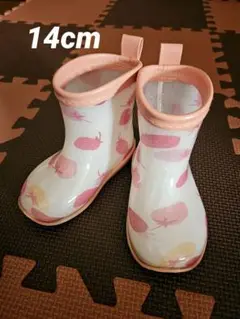 conocoコノコ★いちご柄レインシューズ長靴14cm★ストロベリー柄