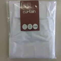 レースカーテン 格子模様 2枚組100×176cm　ホワイト　フック付