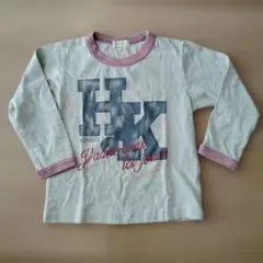 HUSHUSH プリント Tシャツ 100cm ベージュ/グレー/ピンク