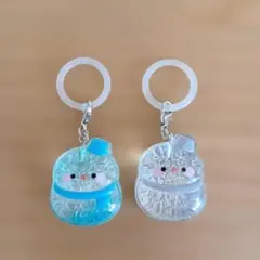 ②눈사람 메지루시 매력 Snow Man 블루 화이트