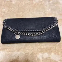 ステラマッカートニーファラベラフラップ長財布 ブラック