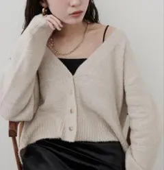 【WEB限定】ラメフェザーカーデ