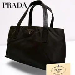 051 美品 PRADA トートバッグ ハンドバッグ 肩掛け 黒 pg9 ☆【PRADA】☆スマート ミニ スクエアバッグ ハンドバッ.グ☆ (PRADA