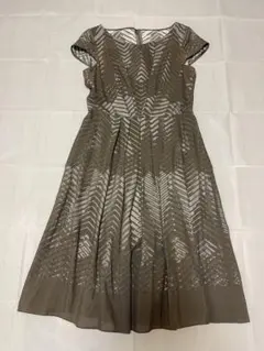美品 アナイ コットン カットワーク 刺繍ジレワンピース ブラック