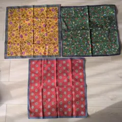 花柄ハンカチ3枚まとめ売り