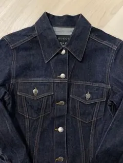 GUCCI ダーク デニム ジャケット サイズ42 GUCCI デニムジャケット 42 ダークブルー - メルカリ