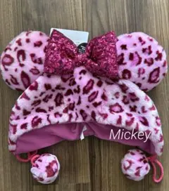 ディズニー ファンキャップ ミニー ヒョウ柄 レオパード ピンク