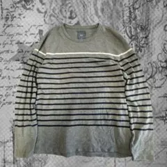 y2k 00s gap grey boader long sleeve grunのサムネイル