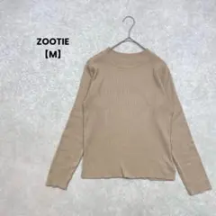 ZOOTIE/ハイネック リブニット/M/ベージュ/シンプル/綺麗め