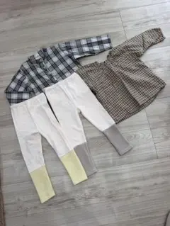 AOSTA 4点　チェック柄 トップス パンツ　　XLサイズ