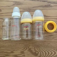 Pigeon 哺乳瓶 4本セット　明治ほほえみ らくらくミルク アタッチメントⅡ