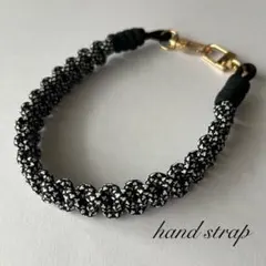 パラコードストラップ ＊スマホハンドストラップ＊ブラックhandmade