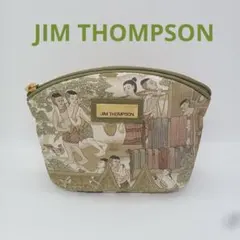 美品✨ジムトンプソン★オリエンタルな雰囲気✨表生地シルク100%・ポーチのサムネイル