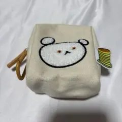 こぐまちゃんのホットケーキ　しろくまちゃん　ミニポーチ カラビナ付き