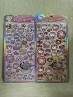 マイメロディ・ハローキティ うるちゅるポップシール 2シートセット