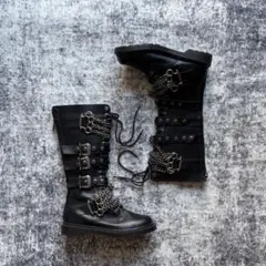 00s archive belt boots black 27.5cm y2k - メルカリ