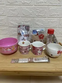 ハローキティまとめ売りマグカップ食器ヒョウ柄 日焼けキティキッチングッズ クロミ