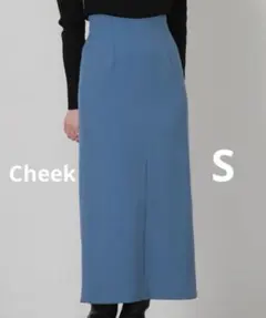 Cheekチーク　S ハイウエストタイトスカート　ロングスカート　水色　ブルーのサムネイル