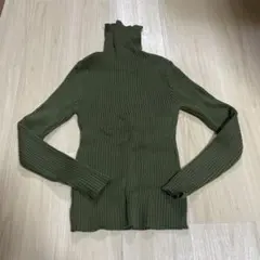リブタートルネック ニット