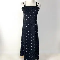 モーメントプラス カットジョーゼットダブルストラップキャミワンピース M