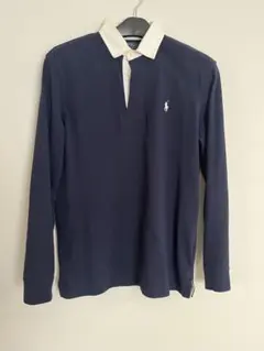 POLO RALPH LAUREN ネイビー長袖ポロシャツ M