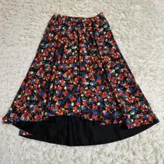 【Drawer】ドゥロワー スカート ロング 36 総柄 花柄のサムネイル