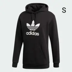 新品 adidas アディダス オリジナルス トレフォイル パーカー S 黒