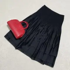 KORET レナウン◇段フリルスカート サテン フリル フレア セレモニー