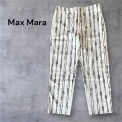Max Mara マックスマーラ イタリア製 ロープ柄 クロップドパンツ 42のサムネイル