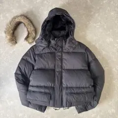 OLD UNIQLO パファージャケット フーデッド ファー ドローコード