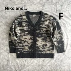 Niko and… ニコアンド 柄カーディガン Vネック F
