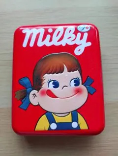 不二家 ペコちゃん ミルキー 空き缶 バケツ型◎ - メルカリ