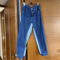 美品　シーバイクロエ　ストライプ切替デニムパンツ　30 切替デニム　ストレッチのサムネイル