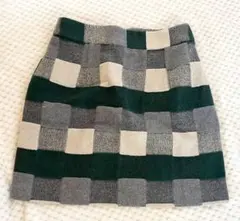 チェック柄ミニスカート韓国風