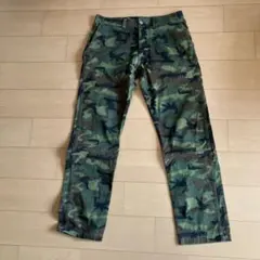 SASSAFRAS カモフラージュ ワークパンツ Lサイズ極美品極厚ダック地