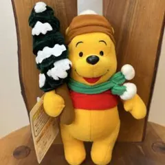 【レア】ディズニー くまのプーさん ぬいぐるみ ポンポン帽 クリスマス