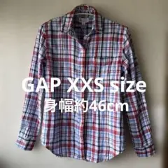 GAP ボーイフレンドフィット チェックシャツ XXSのサムネイル