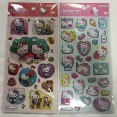 ポップデコパーティー　キティ　ラメきらクリスタルシール　わたあめカプセルシール